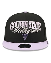 New Era Men's and Women's Eclipse Black, Violet Golden State Valkyries Wnba Tip-Off 2026 Metal Badge A-Frame 9FIFTY Snapback Hat