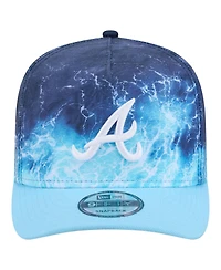 New Era Men's Light Blue Atlanta Braves Deep Water Pre-Curved 9FIFTY A-Frame Snapback Hat