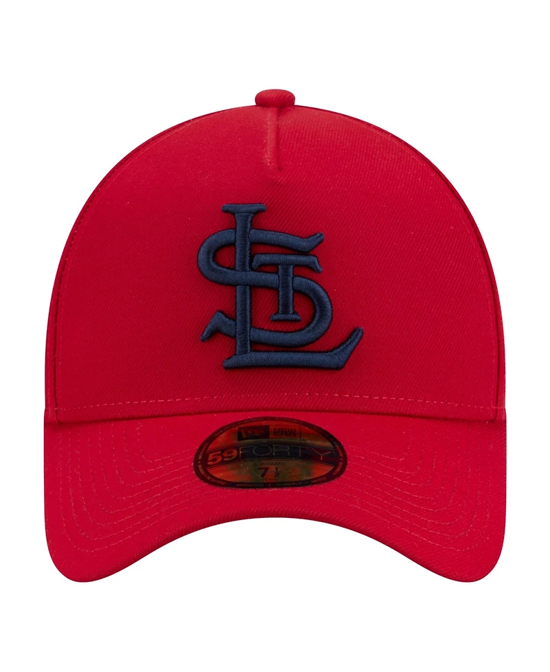 New Era Men's Red St. Louis Cardinals A-Frame 59FORTY Fitted Hat