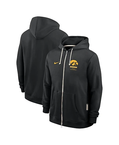 Nike Men's Black Iowa Hawkeyes 2026 Sideline Standard Issue Dri-fit Full-Zip Hoodie