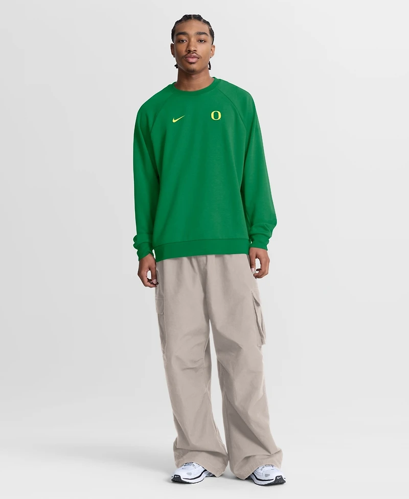 Nike Men's Green Oregon Ducks Premium Performance Raglan Dri-fit Sweatshirt
