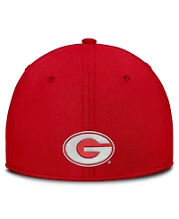 Nike Men's Red Georgia Bulldogs Rise On-Field SwooshFlex Dri-fit Flex Hat