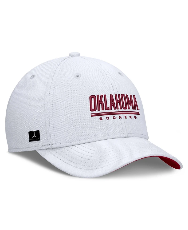 Jordan Men's White Oklahoma Sooners Game Day Rise Swooshflex Hat
