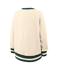Nike Women's Natural Michigan State Spartans Oversized Legacy Arch Phoenix Sweatshirt