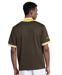 Starter Men's Brown San Diego Padres Button-Up Short Sleeve Jacket