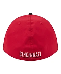 New Era Men's Red, Black Cincinnati Reds Rope M-Crown A-Frame 39THIRTY Flex Hat