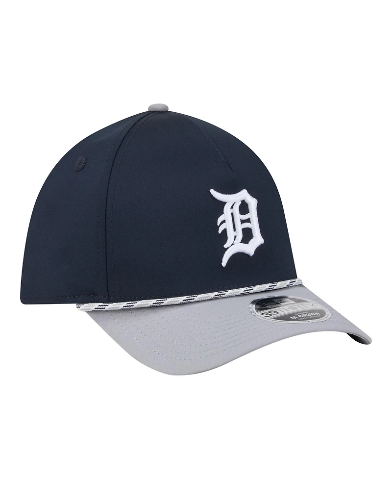 New Era Men's Navy, Gray Detroit Tigers Rope M-Crown A-Frame 39THIRTY Flex Hat