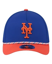 New Era Men's Royal, Orange York Mets Rope M-Crown A-Frame 39THIRTY Flex Hat