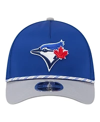 New Era Men's Royal, Grey Toronto Blue Jays Rope M-Crown A-Frame 39THIRTY Flex Hat