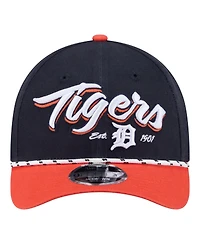 New Era Men's Navy, Orange Detroit Tigers Team Loyal 9FORTY M-Crown Adjustable Hat