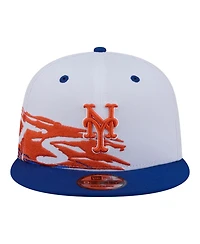 New Era Men's White, Royal New York Mets 9FIFTY Snapback Hat