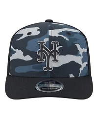 New Era Men's Black New York Mets Tonal Camo 9SEVENTY Stretch-Snap Hat