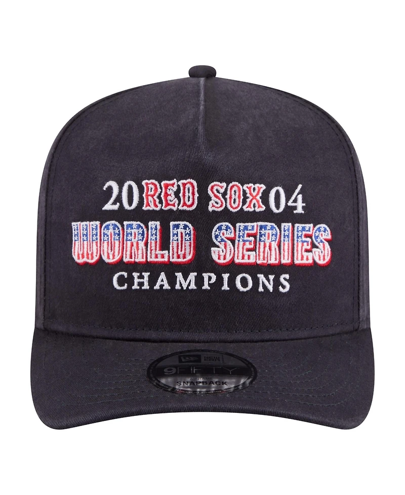 New Era Men's Navy Boston Red Sox 2004 World Series Champions Historic 9FIFTY A-Frame Snapback Hat