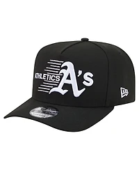 New Era Men's Black Athletics Motion A-Frame 9FIFTY Snapback Hat