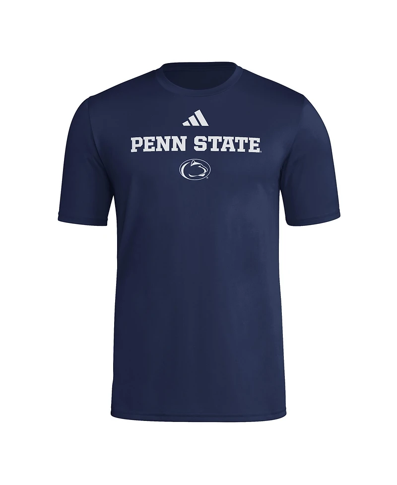 Adidas Men's Navy Penn State Nittany Lions Wordmark Polyester T-Shirt