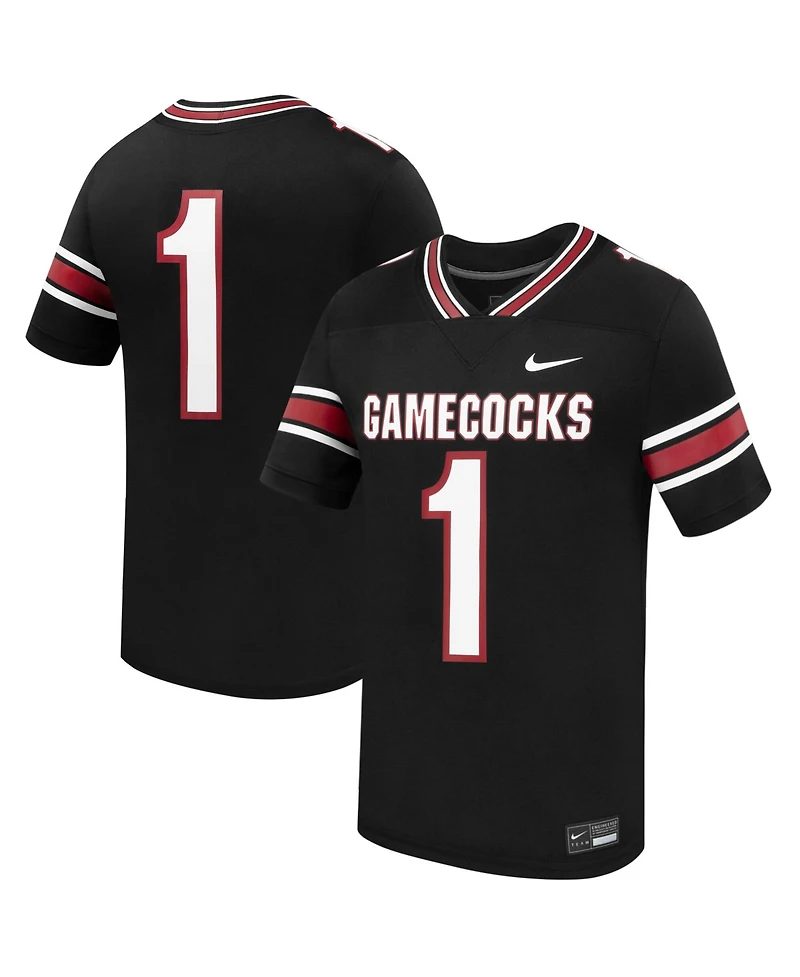 Nike Men's 1 Black South Carolina Gamecocks Alternate Replica Football Jersey