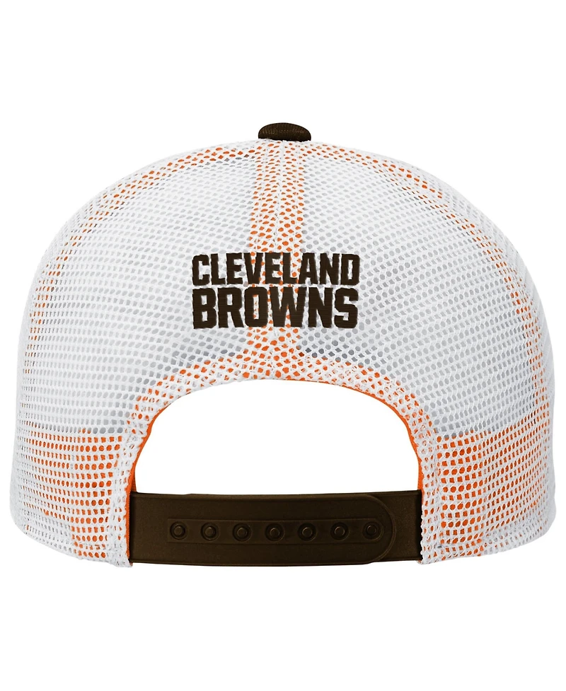 Outerstuff Big Boys and Girls Brown Cleveland Browns Core Lockup Trucker Adjustable Hat