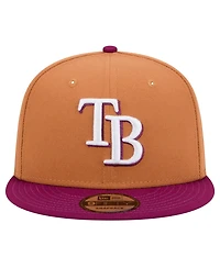 New Era Men's Brown, Purple Tampa Bay Rays Color Pack Two-Tone 9FIFTY Snapback Hat