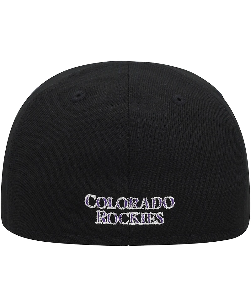 New Era Baby Boys and Girls Black Colorado Rockies My First 59FIFTY Fitted Hat