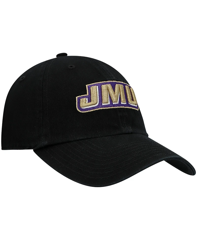 '47 Brand Men's Black James Madison Dukes Clean Up Adjustable Hat