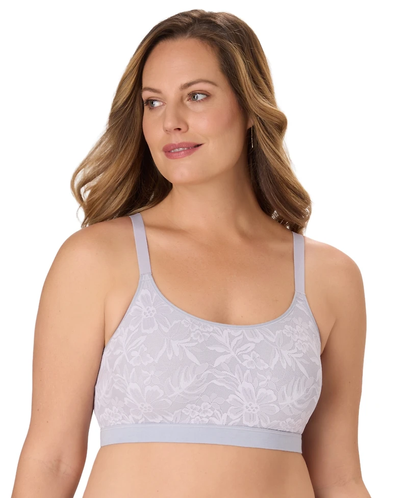 Bali Women's Breathe Lace-Overlay Bralette Dfcmbr