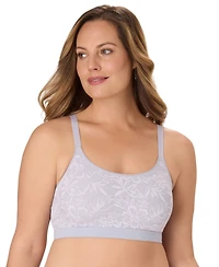 Bali Women's Breathe Lace-Overlay Bralette Dfcmbr