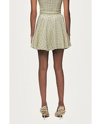 Nocturne Women's Ruffle Tweed Mini Skirt