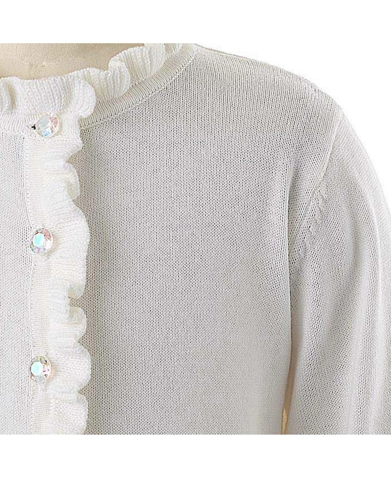 Rachel Riley Girls' 2-14 Frill Cardigan