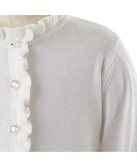 Rachel Riley Girls' 2-14 Frill Cardigan
