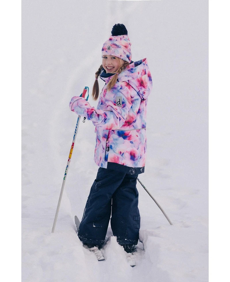 Deux par Toddler Girls Two Piece Play Snowsuit Watercolor Floral Print with Pants