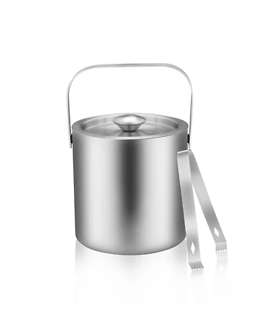 Piscifun Stainless Steel Double Wall Insulated Mini Ice Bucket with Scoop 1.3 Liter for Party Camping