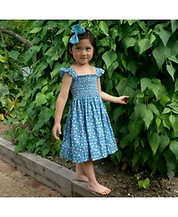 Rachel Riley Big Girls 2-14 Ditsy Daisy Ruched Dress