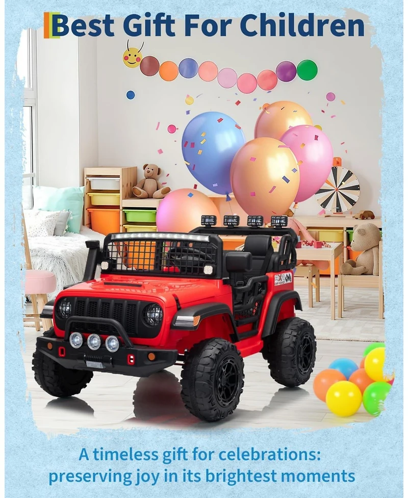 homfan 2-Seat Ride-On Car with Remote Control, Ages 3+