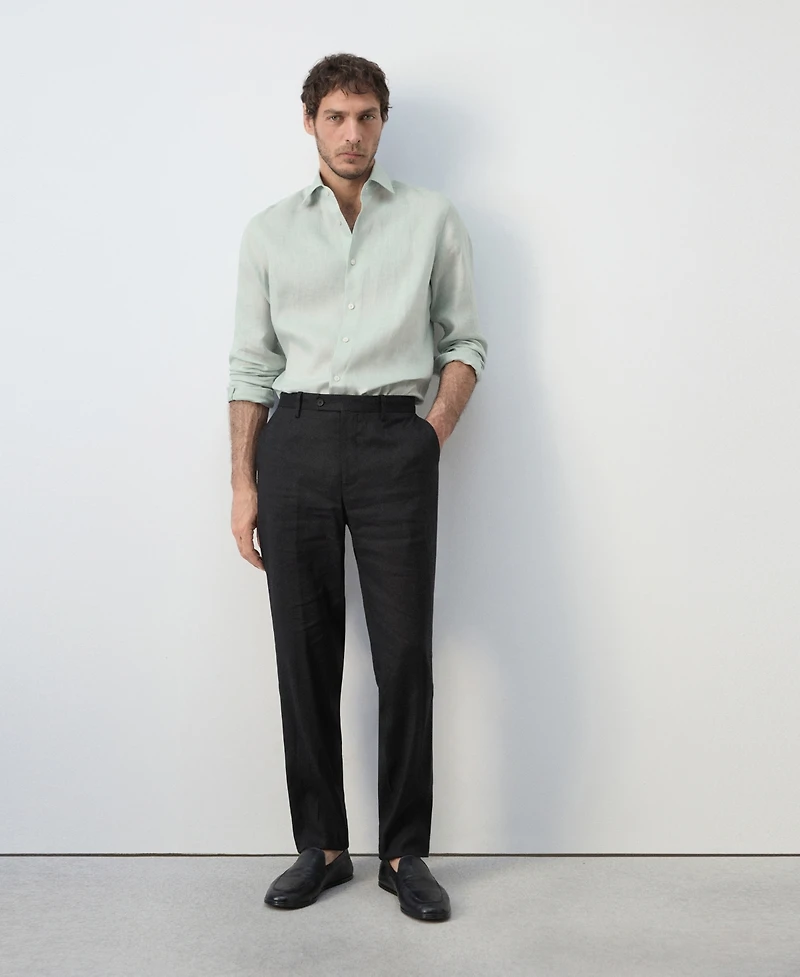 Mango Men's Linen Slim-Fit Shirt