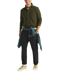 Nautica Men's Waffle Knit Cotton Blend Long-Sleeve Polo Shirt