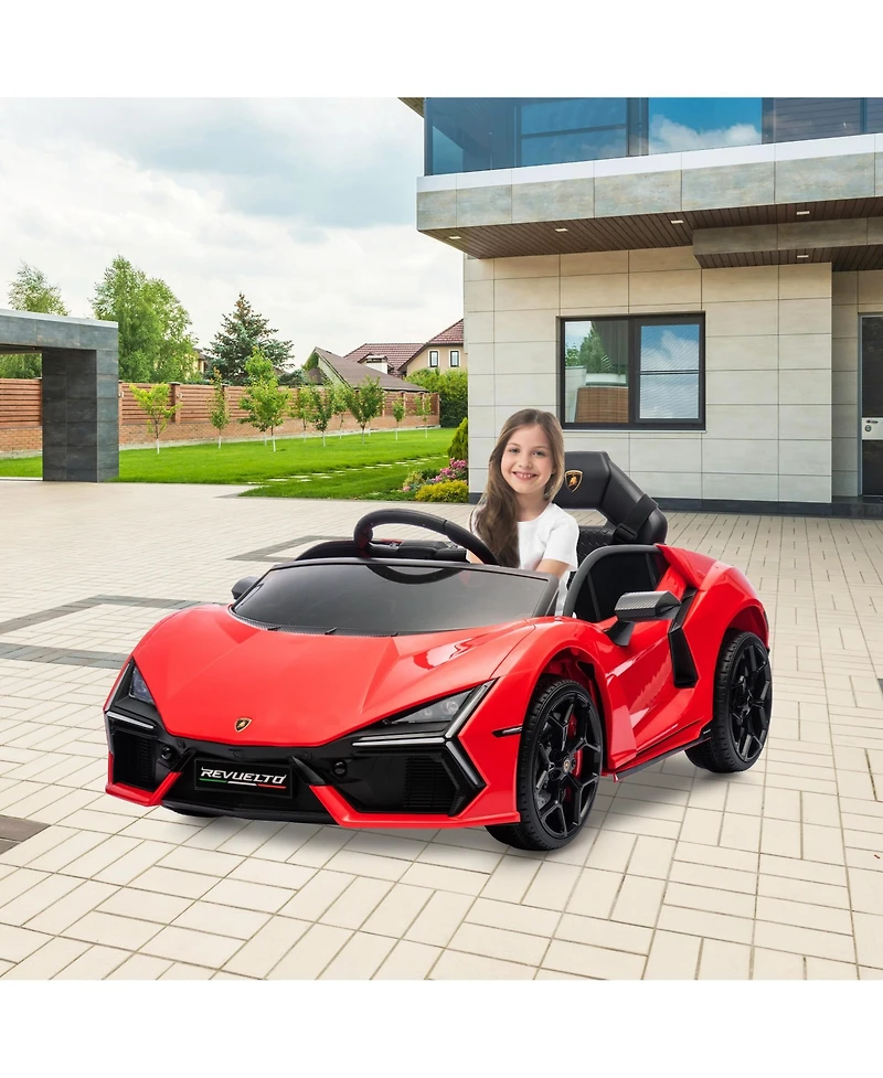 homfan Lamborghini Revuelto Remote Control Battery Powered Ride-On Car, Ages 3+
