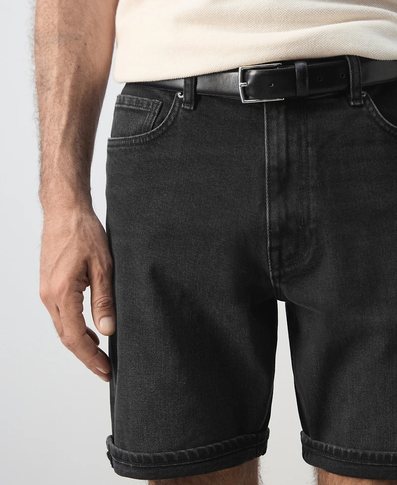 Mango Men's Slim-Fit Cuffed 9.45" Bermuda Shorts