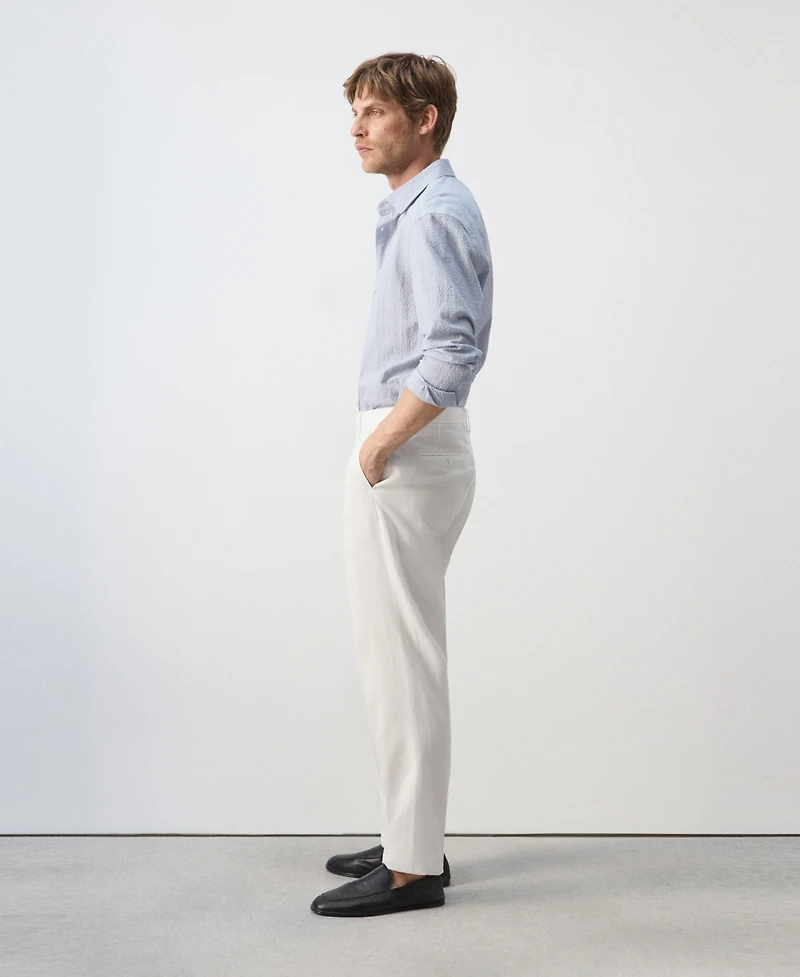 Mango Men's Slim-Fit Lyocell-Linen-Blend Suit Pants