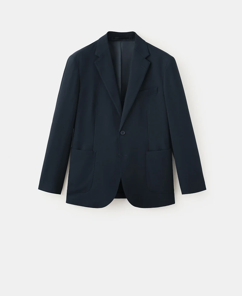 Mango Men's Pockets Slim-Fit Blazer