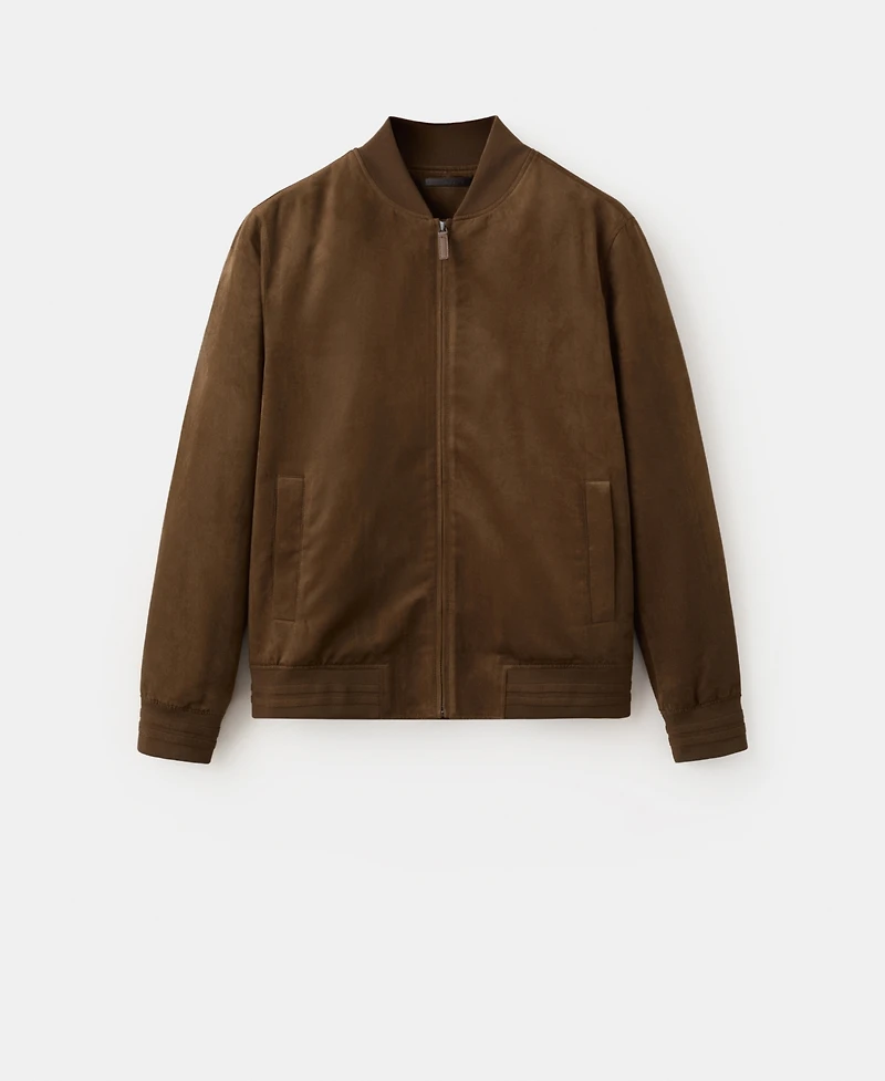 Mango Men's Suede-Effect Bomber Jacket