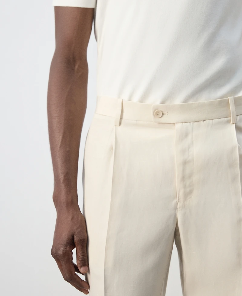 Mango Men's Regular-Fit Lyocell-Linen-Blend Pants