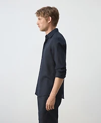 Mango Men's Regular-Fit Linen-Lyocell Shirt