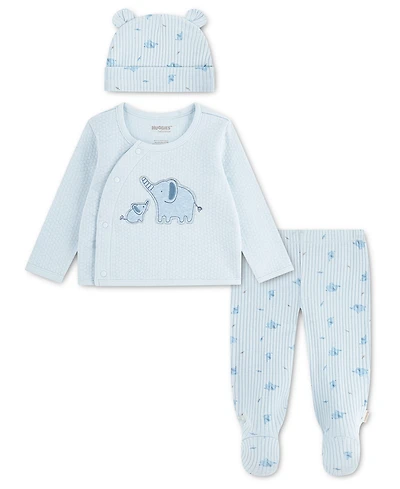 Huggies Baby Boys' Babywear Long-Sleeve Top, Footed Pants and Hat