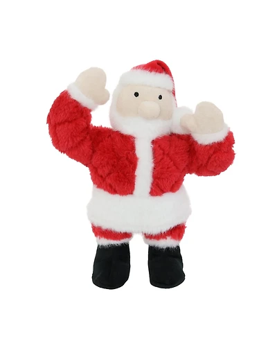 Mighty Holiday Santa, Durable Plush Squeaky Dog Toy