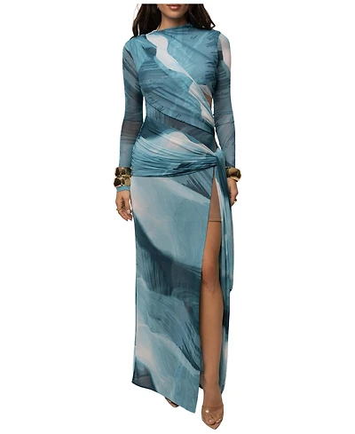 Jluxlabel Women's Heatwave Mesh Maxi Dress