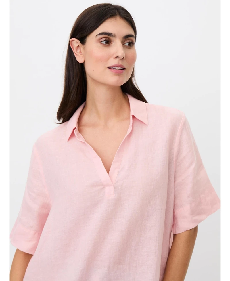 Masai Copenhagen Women's Mabrevia Relaxed Linen Collared Shirt