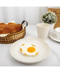 Piscifun 16 Piece Wheat Straw Dinnerware Set For 4 Unbreakable Microwave Safe Kitchen Camping
