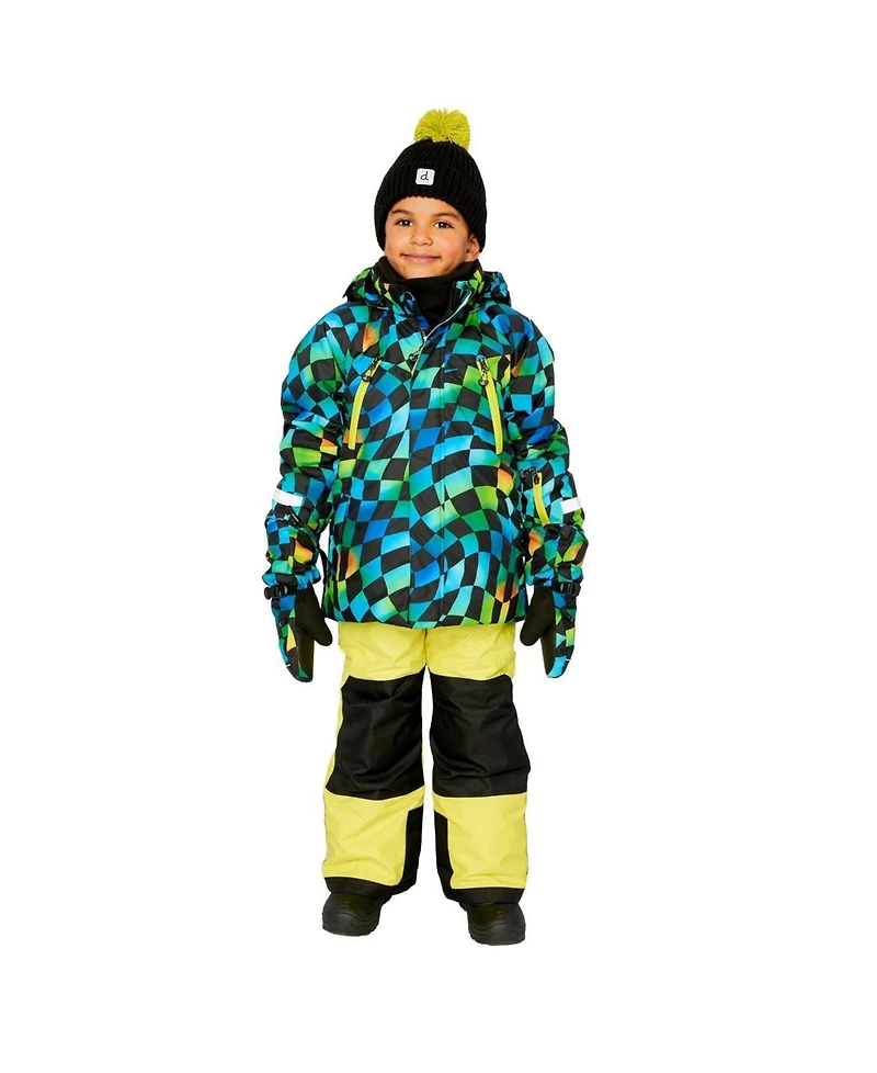 Deux par Kids and Baby Toddler Boy(2T-5T) Two-Piece Play Snowsuit Checkerboard with Pants