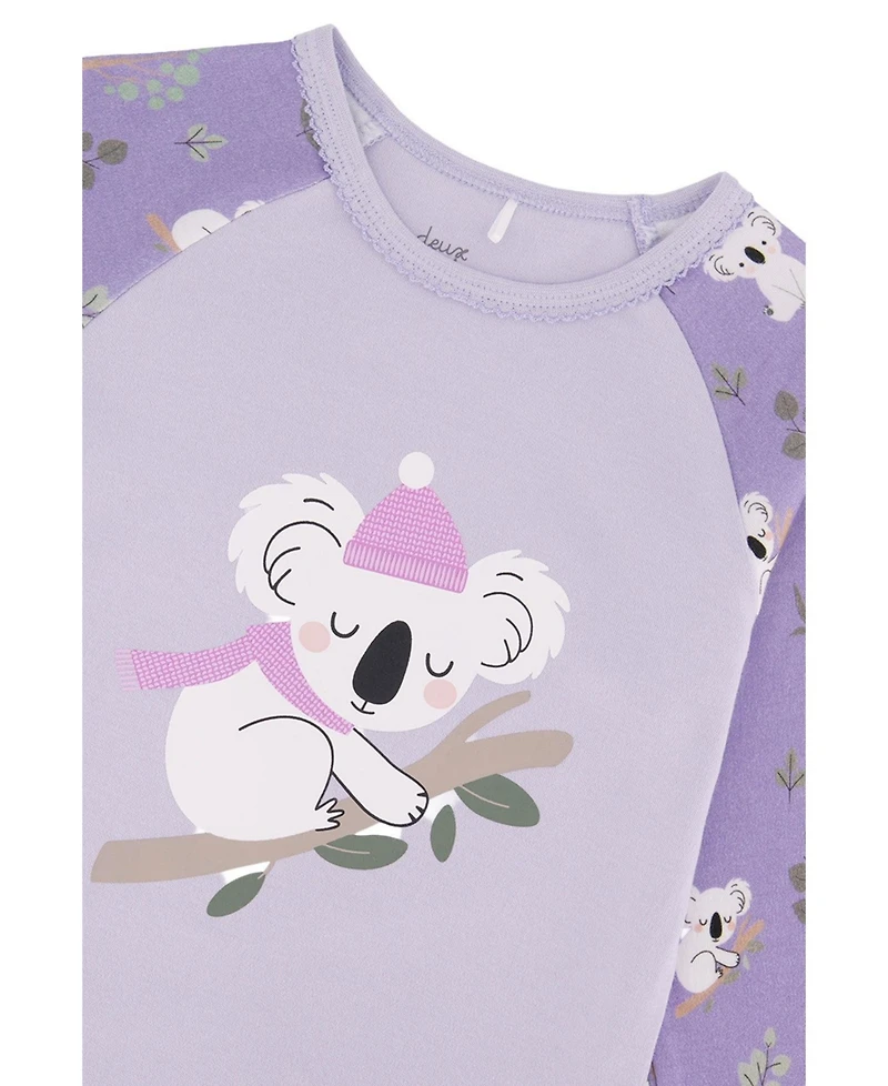 Deux par Toddler Girls (2T - 5T) Cotton Two-Piece Pajama Set