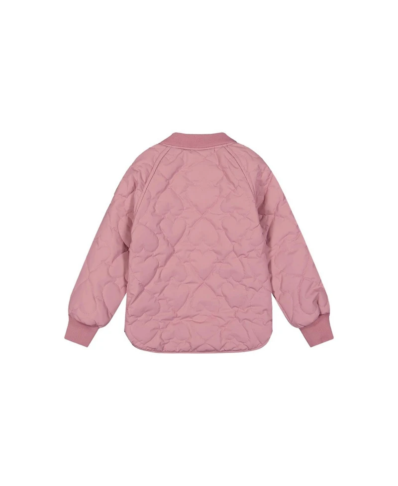 Deux par Little and Big Girl 6-14 Quilted Raglan Sleeve Jacket Mauve